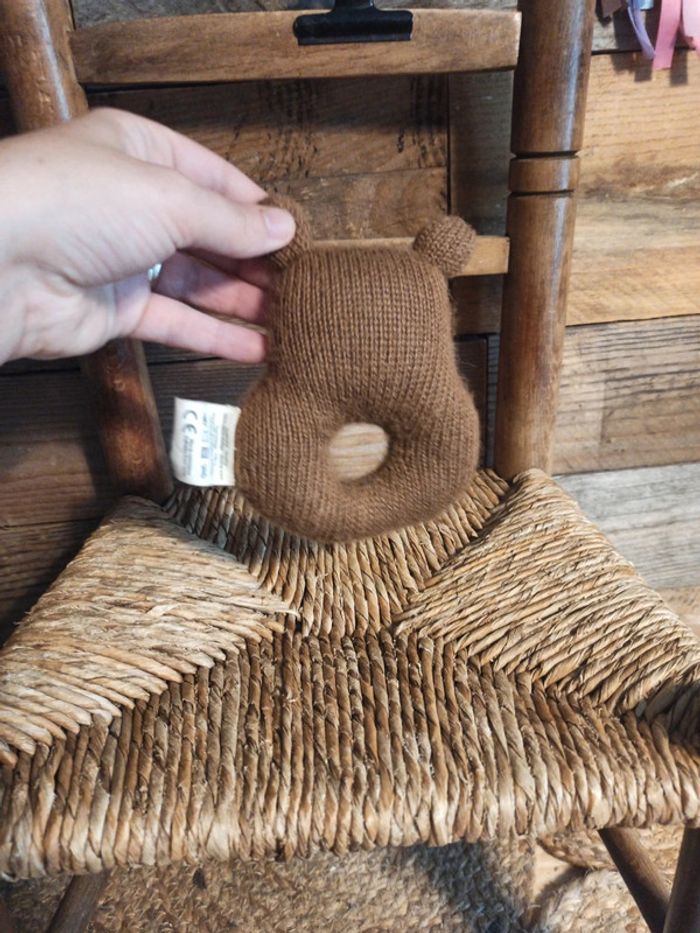 Peluche hochet ours main sauvage tbe - photo numéro 4