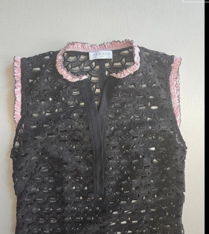 Robe dentelle noire Sandro Paris – T36 - photo numéro 3