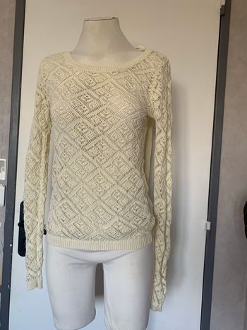 Pull écru dos nu