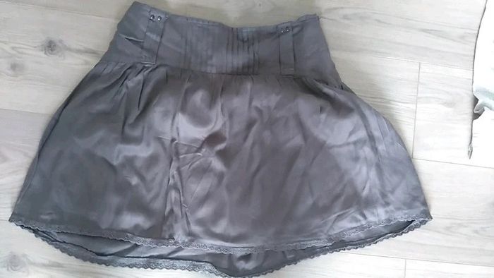 Jupe trapeze taupe