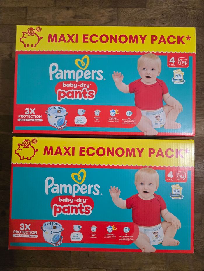 🍼 Pampers Baby Dry Pants  2 x 94 couches – Taille 4 (9–15 kg)