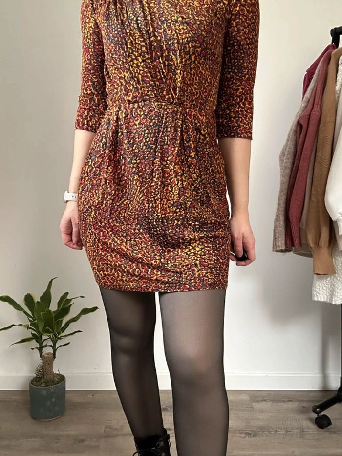 3 Suisses Robe orange à motif – Taille 36 – Très bon état - photo numéro 10