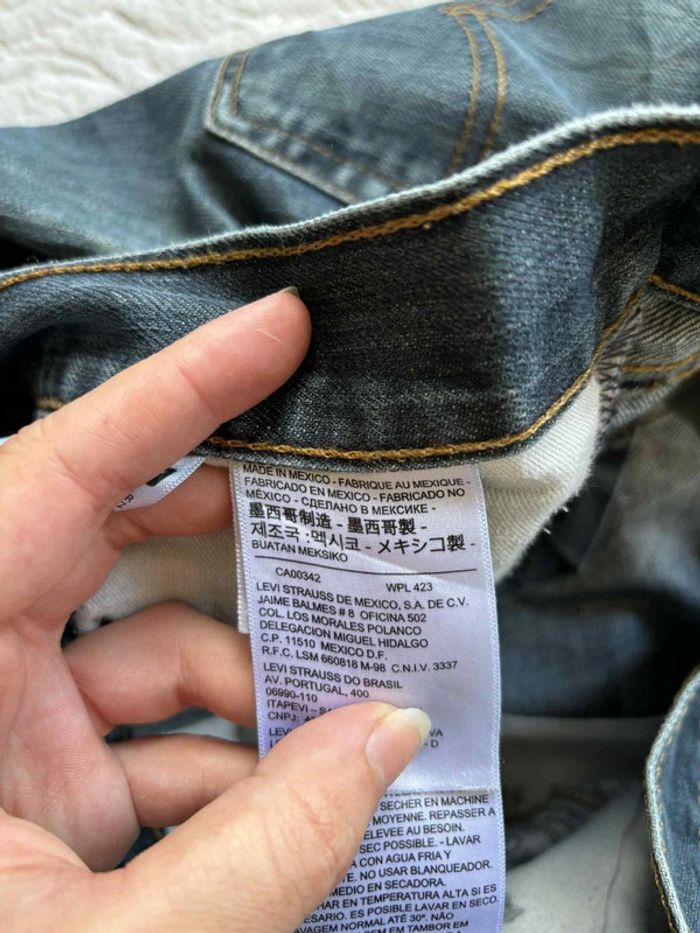 Jean Levi’s 514 regular Straight droit L42/44 W33 L30 Bleu brut délavé homme Mexique US rare - photo numéro 8