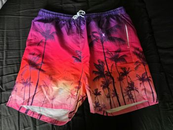 Short de bain palmier
