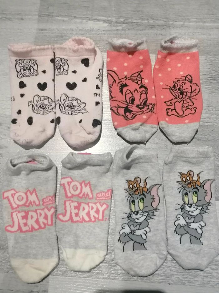 4 paires de socquettes Tom et Jerry 🐭 T 27/30