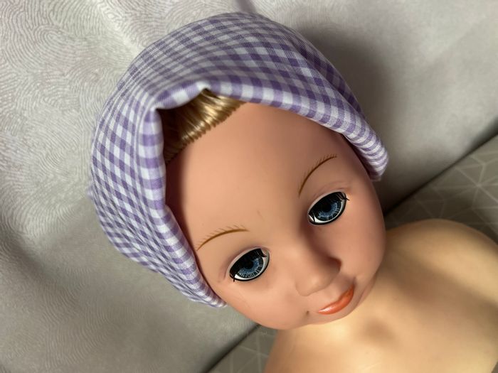 Fichu Vichy lilas taille unique - photo numéro 2
