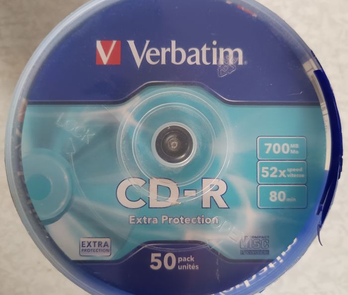 Verbatim CD-R Extra Protection CD-R 700Mo/80mn 50Pièces Neuf