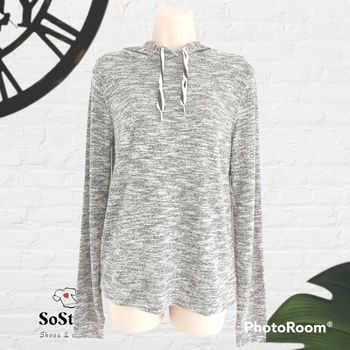 Sweat-shirt gris chiné à capuche Ardene Taille S/M