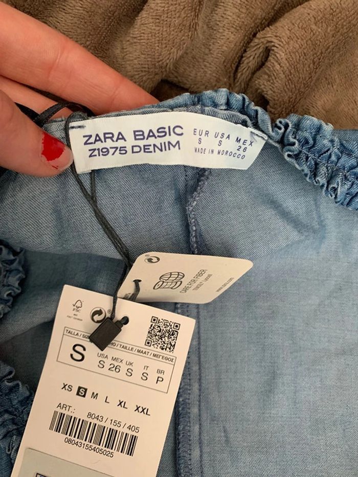 robe d'ete Zara Basic bleu taille S - photo numéro 6