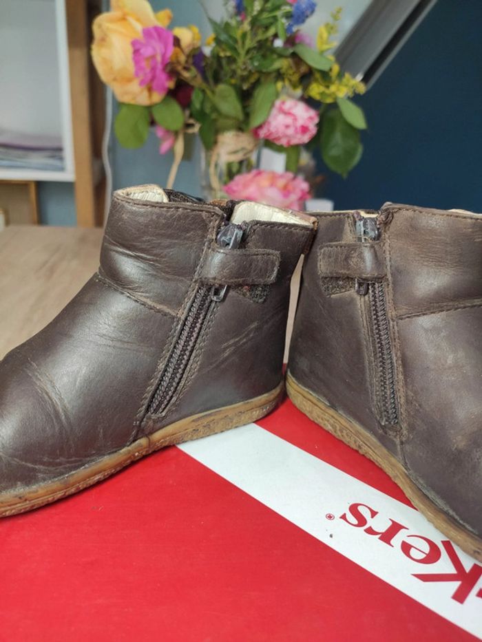 Bottines cuir marron Kickers 25 - photo numéro 6