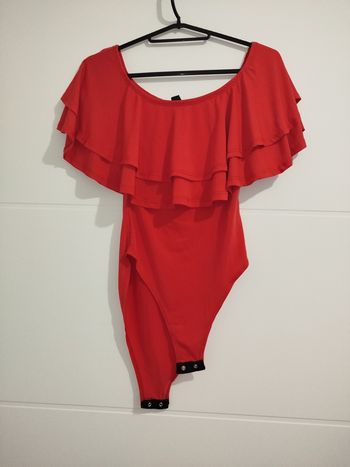Body rouge volanté- New Look- Taille S