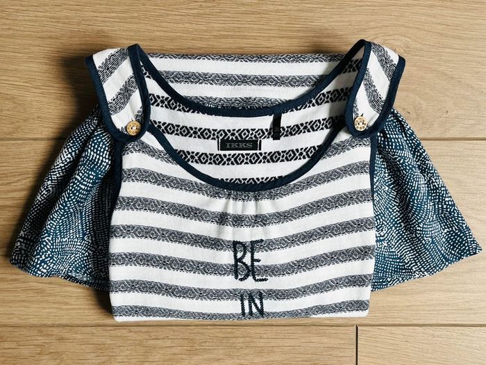 Robe marinière bi-matière Liberty IKKS T-8 ans - photo numéro 2