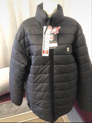 Canadian peak amitaleak homme - blouson matelassé avec zip badge noire taille 2XL tout neuve