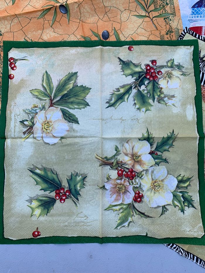 Lot de 6 serviettes décoratives - photo numéro 3