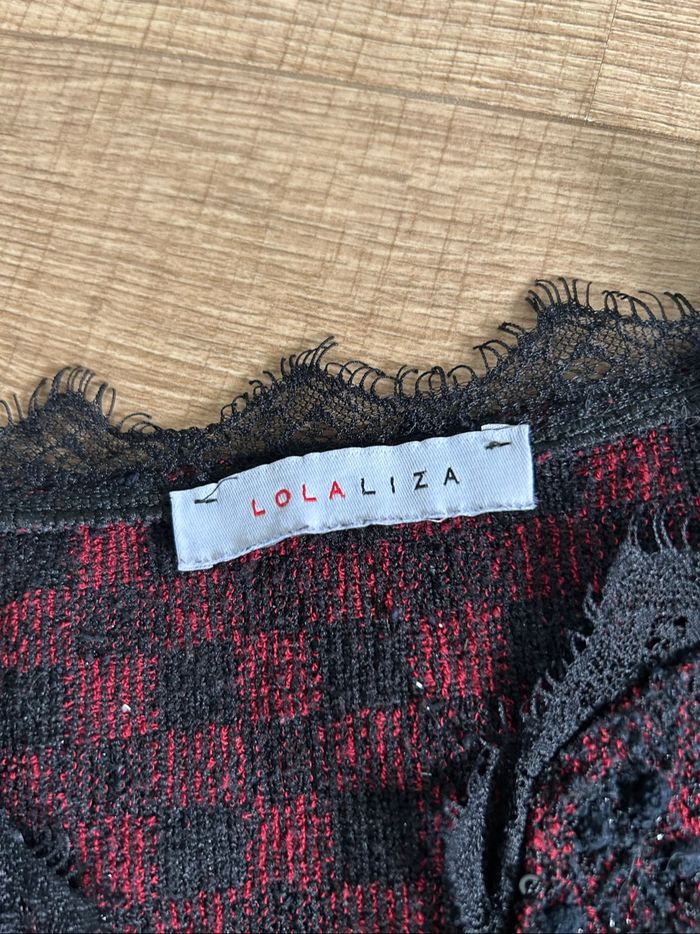 Pull bordeaux et blanc LolaLiza taille française L TBE (taille petit) - photo numéro 9