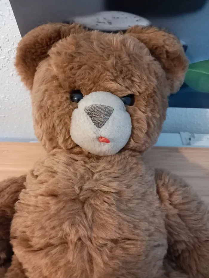 Ours marron vintage marque nounours 51cm articulé - photo numéro 3