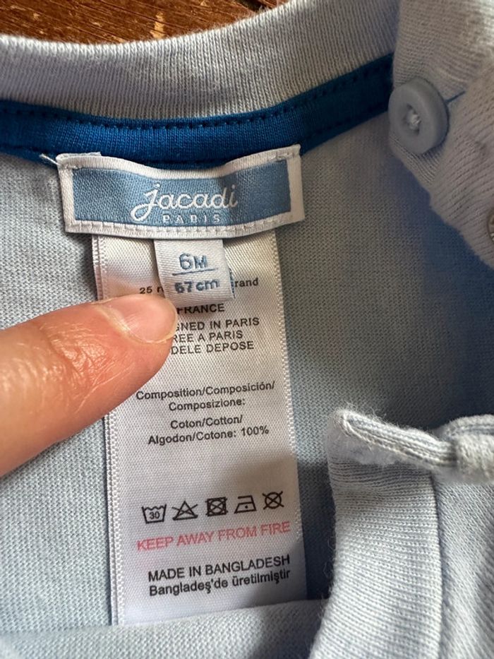Lot 2 T-shirts manches longues Cyrillus et Jacadi 6 mois - photo numéro 4