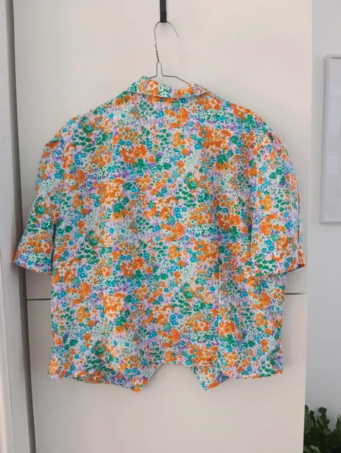 Chemise manches courtes fleurs multicolores - photo numéro 5
