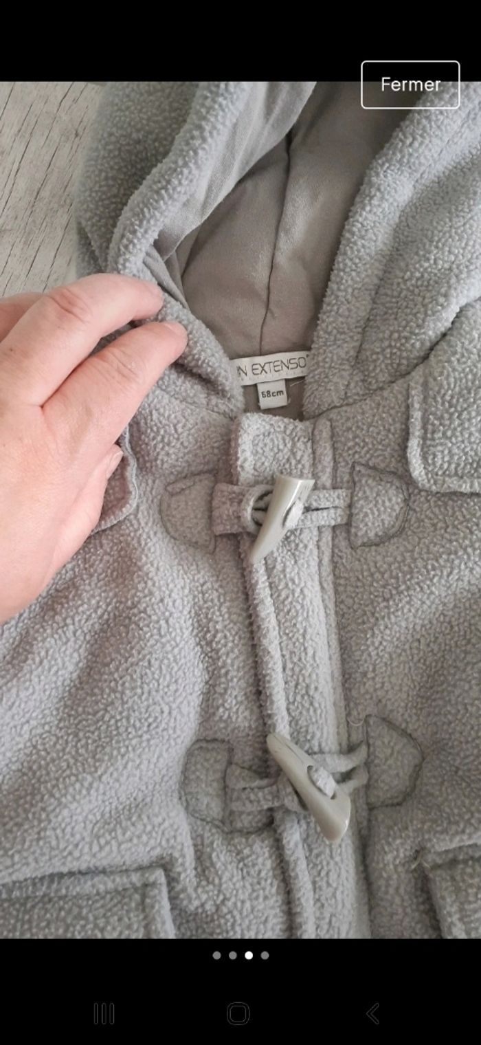 Manteau gris taille 6 mois - photo numéro 3