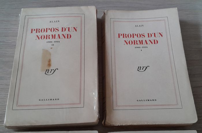 Alain - Propos d'un normand 1906-1914 - 5 tomes Philosophie 1ères éditions - photo numéro 2