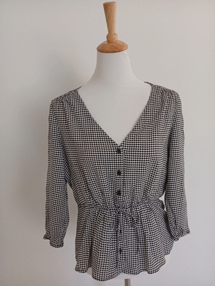 Blouse motif pied de poule Naf Naf taille 40