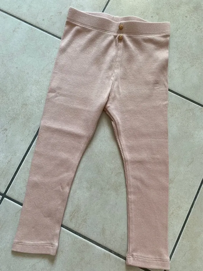 Legging côtelé rose Kiabi 36 mois - photo numéro 2