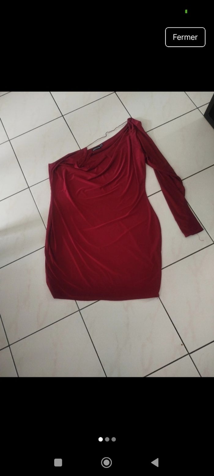 Robe de soirée bordeaux