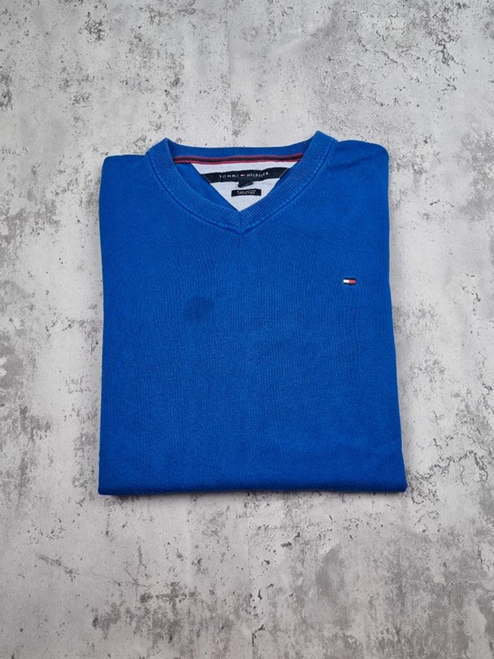 Pull col V Tommy Hilfiger bleu, L Hommes - photo numéro 2