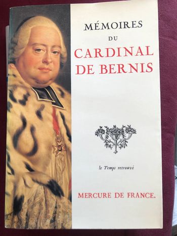 Livre "Mémoires du cardinal de Bernis"