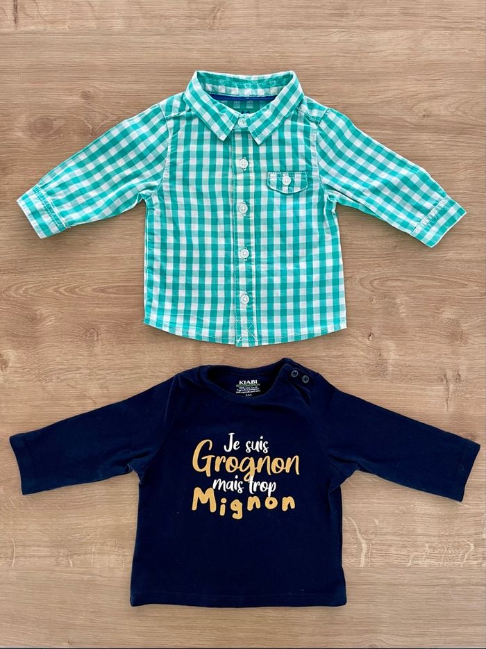 T-shirt chemise 3 mois - photo numéro 4