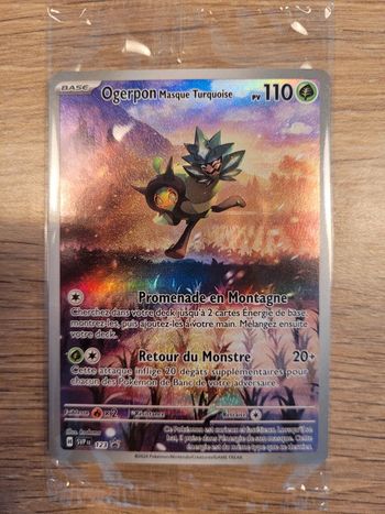 Vends carte pokemon ogerpon masque turquoise  130 mascarade crépusculaire