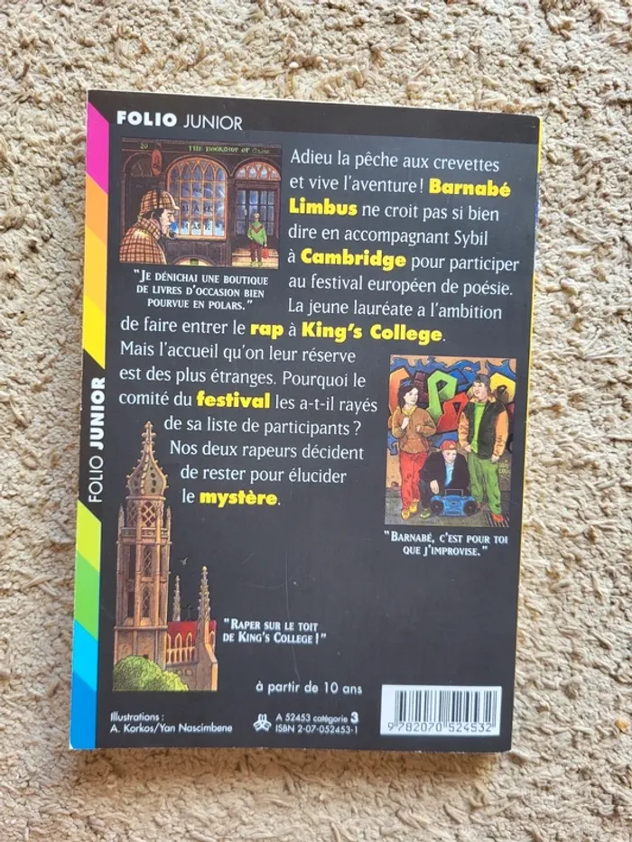 Roman jeunesse "Rap à Cambridge" de Marie Pascale Huglo - photo numéro 2