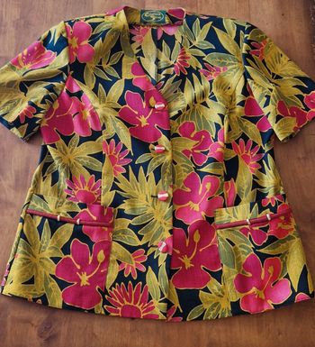 Chemisier manches courtes coloré