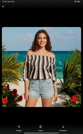 T-shirt épaules dénudées taille unique