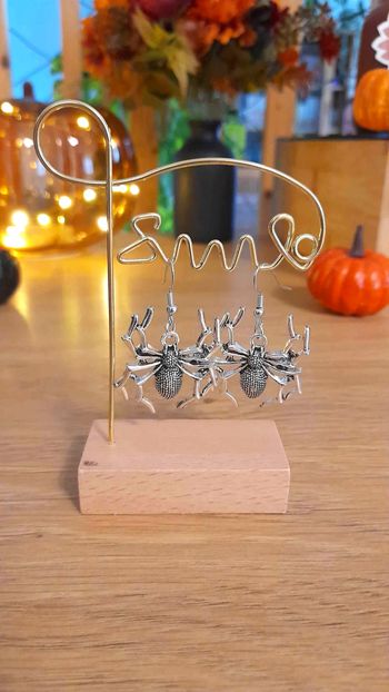 Boucles d'oreilles Halloween araignée