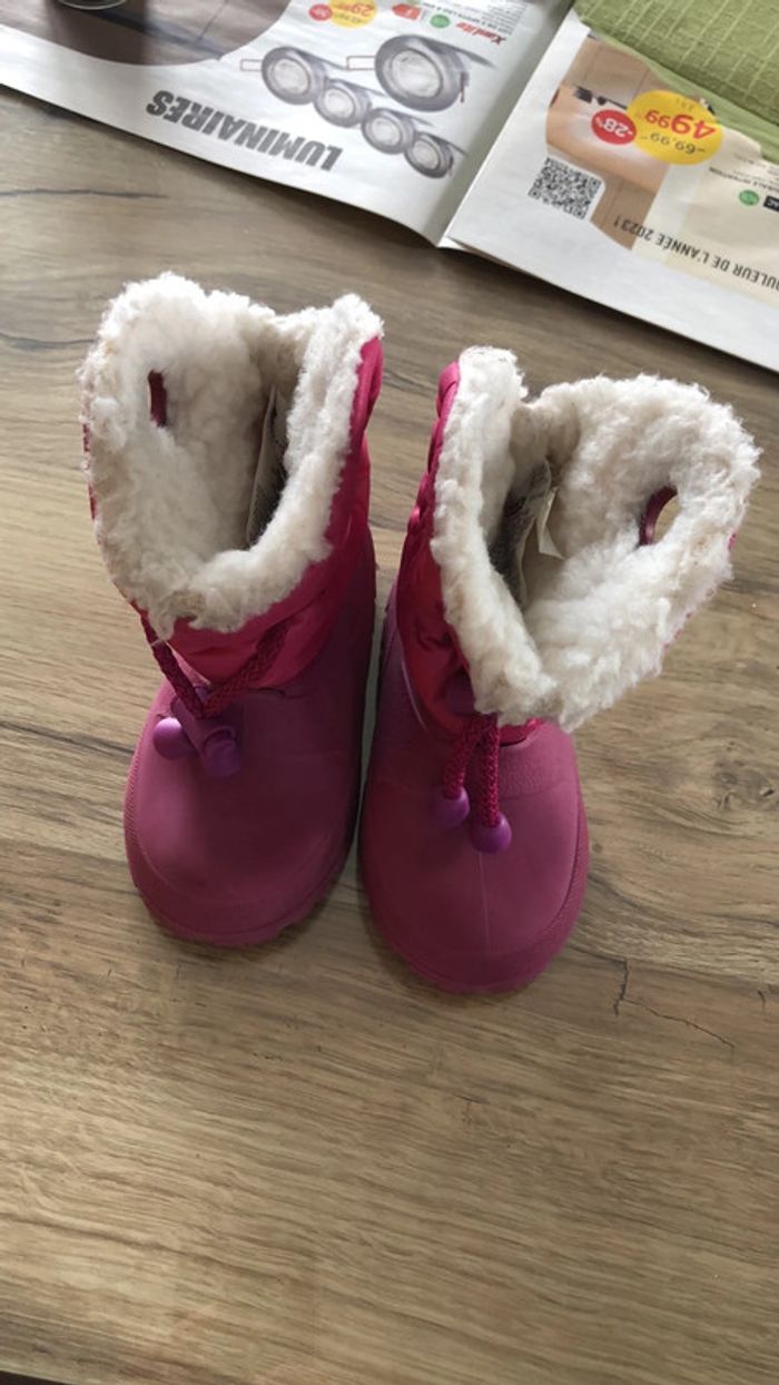 Botte en cahoutchou rose