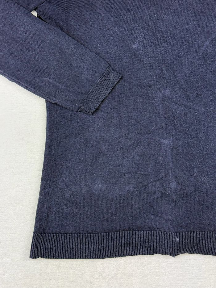 Gilet en soie bleu marine Ralph Lauren femme taille P / XS Cardigan élégant #02425 - photo numéro 6