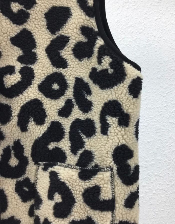 Gilet veste sans manche imprimé léopard - photo numéro 2