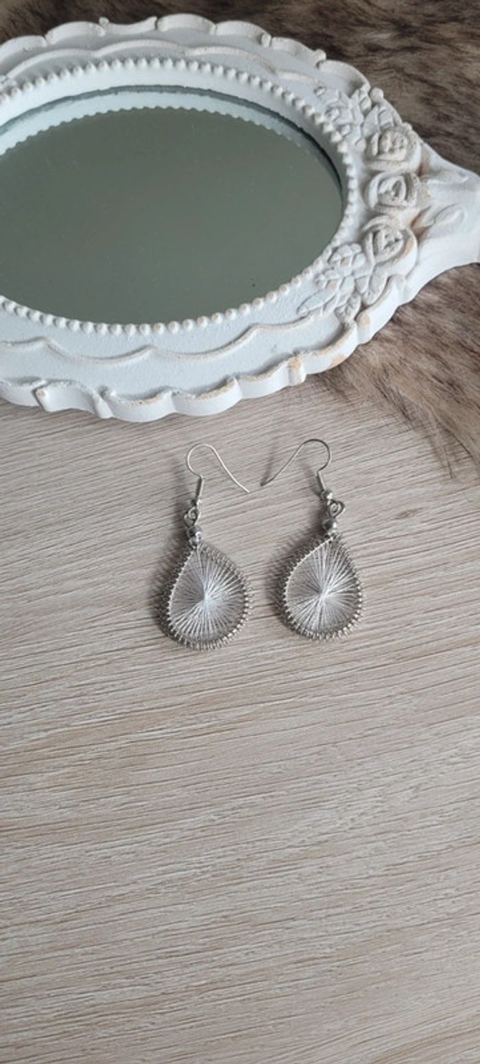Jolie boucles d'oreilles acier inoxydable - photo numéro 4