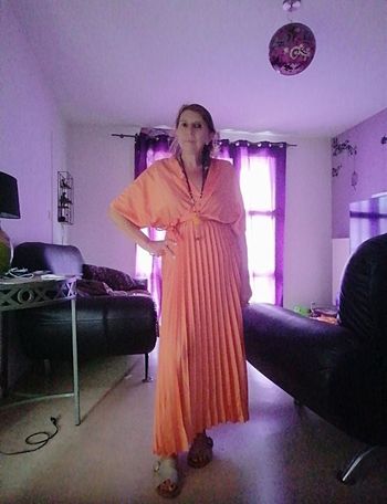 Robe Maxi plissée fluide TU Fashion Made in Italy