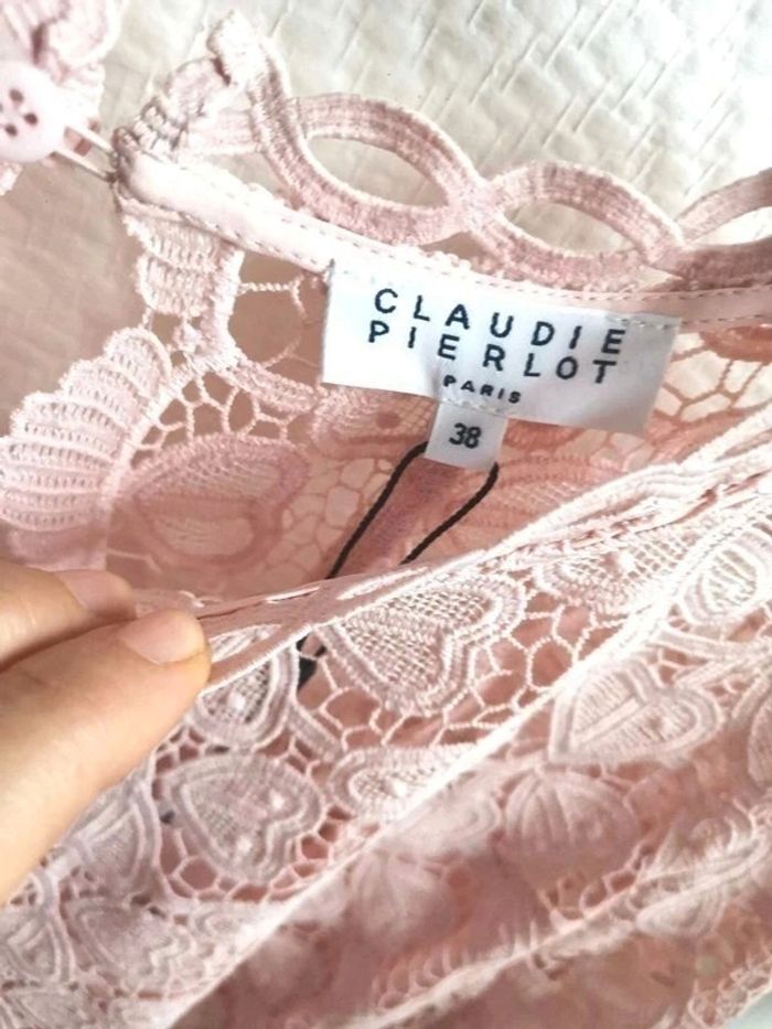 Magnifique robe en guipure bouton de Rose Cérémonie/ Mariage | Claudie Pierlot | prix boutique 265€ - photo numéro 6