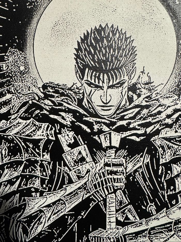Tableau Berserk Guts épée lune toile 30x40cm - photo numéro 3