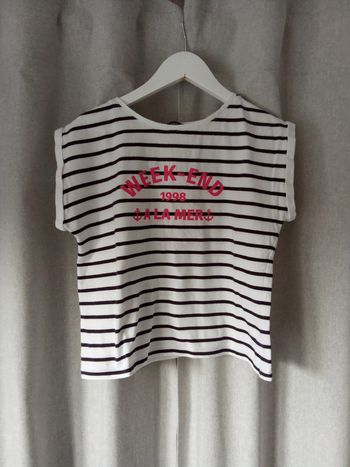 T-shirt weekend à la mer fille 10 ans