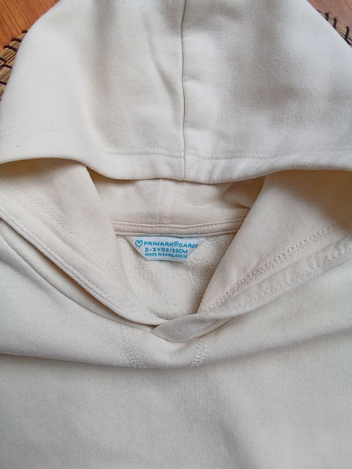 Ensemble crème legging côtelé+ sweat à capuche Primark taille 3 ans - photo numéro 4