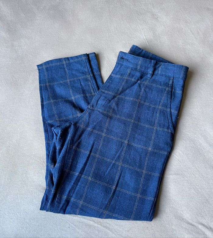 Pantalon chino à carreaux Zara homme - photo numéro 5