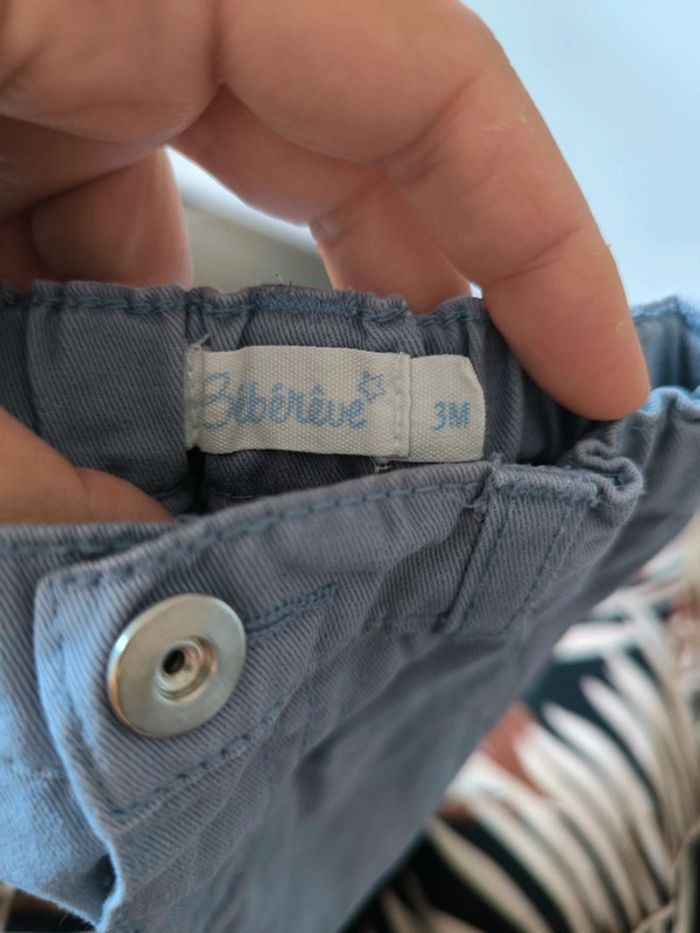 Pantalon bleu gris 3 mois - photo numéro 3