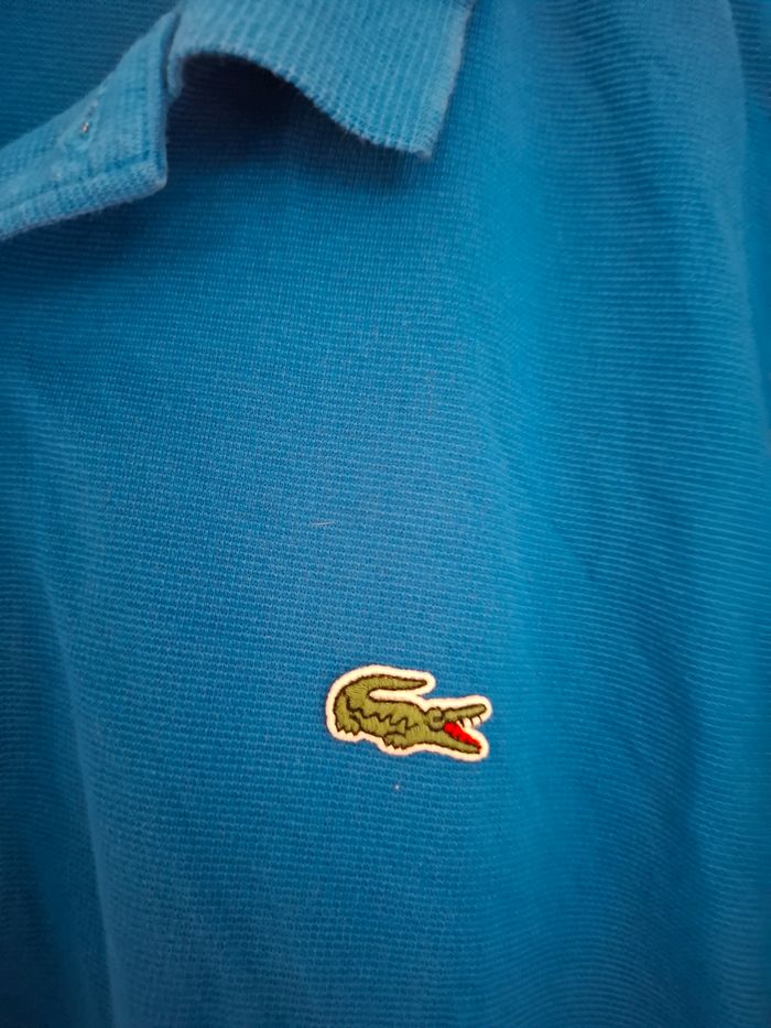 Polo lacoste bleu taille 5 (L) - photo numéro 3