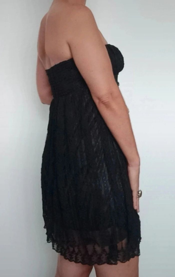 Petite robe noire bustier crochet taille 38 - photo numéro 5