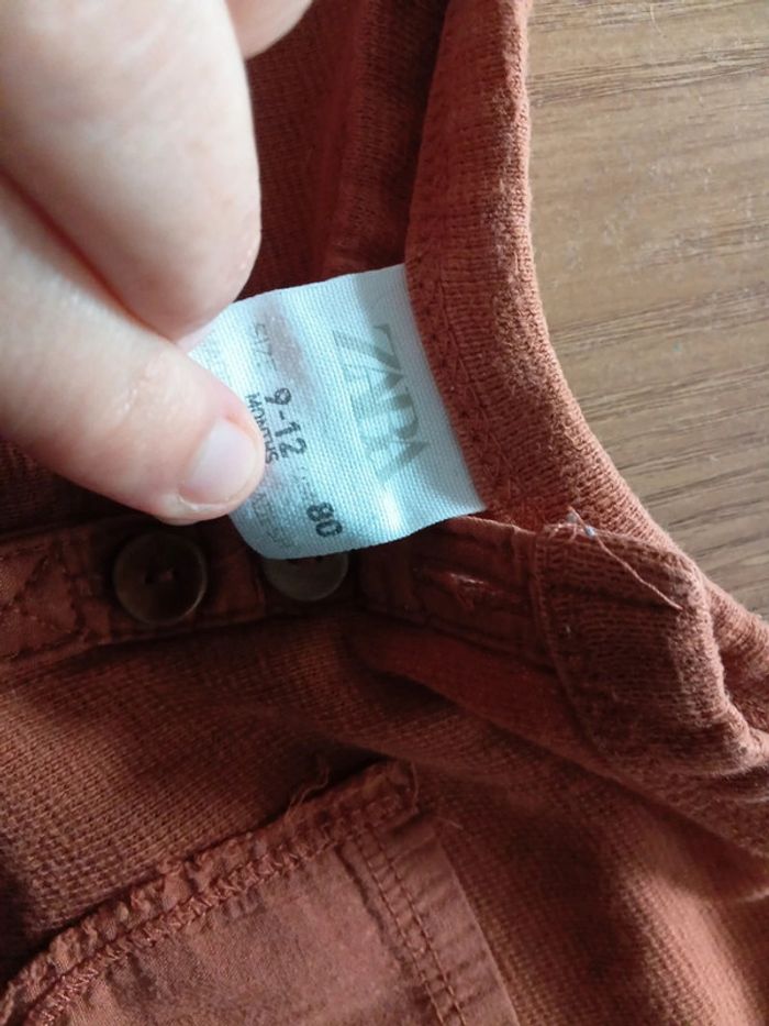 Tee shirt manche longue zara 9-12 mois 80cm - photo numéro 2