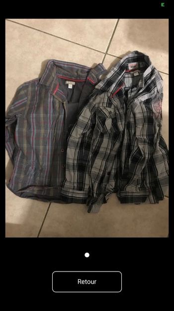 chemise à carreaux garçon